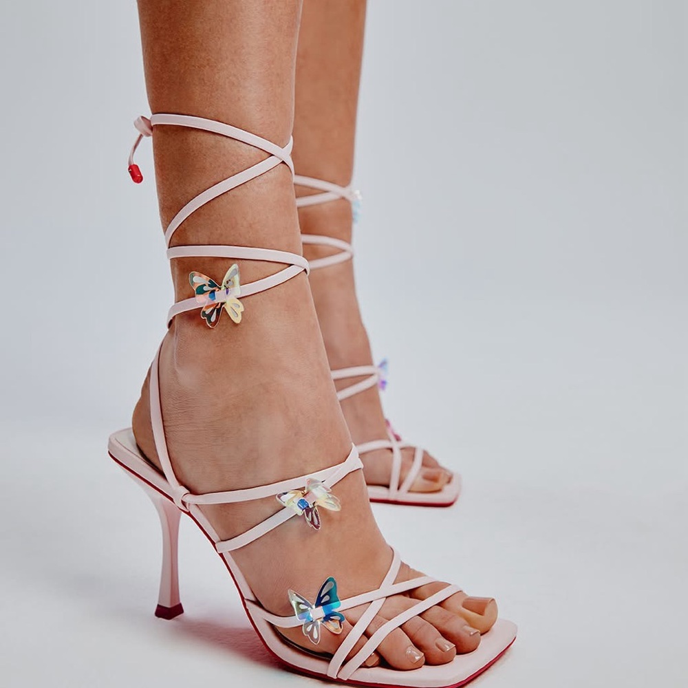 Call It Spring 🦋 Ankle Tie Strap Sandals